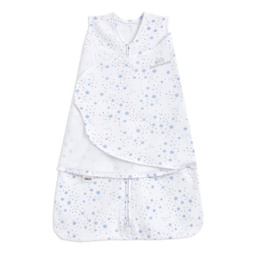 Midnight Moons Blue Cotton Baby Swaddle | HALO
