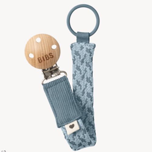 BIBS Dummy Clip Petrol & Baby Blue | bibsworld.com