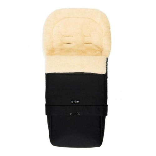 CoverBaby Organic Wool Adjustable Footmuff, Black