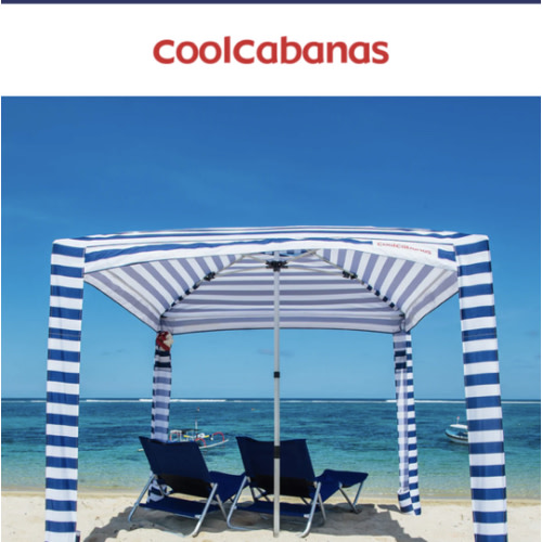 CoolCabana - The World's Best Beach Shelter 8' x 8' and 6' x 6' | UPF 50+ | Beach Shade for the whole family | Strong in the Wind – CoolCabanas
