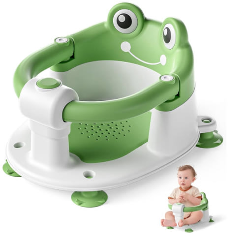Baby Bath Seat for Babies 6 Months & up Non-Slip Toddler Bath Seats for Sitting Up Infant Bathtub Chair with Suction Cups and Soft Cushion for Baby Shower Tub Seat