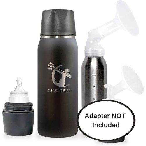Breastmilk Chiller Reusable Storage Container by CERES CHILL | Keeps Milk Safe for up to 20 Hours | Connects w/Major Pumps (1 Chiller, 0 Dark 30)