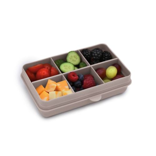Melii Snackle Box Mini - Gray: Baby Food Storage, Detachable Lid, 24 Volume, Plastic