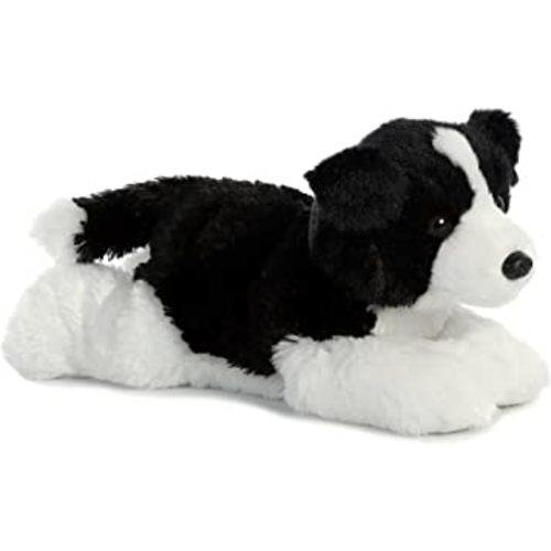 Aurora® Adorable Flopsie™ Border Collie Stuffed Animal - Playful Ease - Timeless Companions - Black 12 Inches