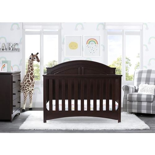 Delta Children Perry 6-in-1 Convertible Crib - Greenguard Gold Certified, Walnut Espresso