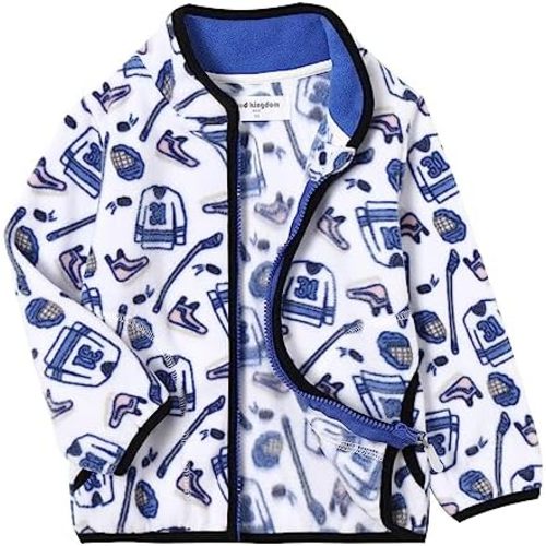 Mud Kingdom Unisex Kids Fleece Jacket Printing Zip Up