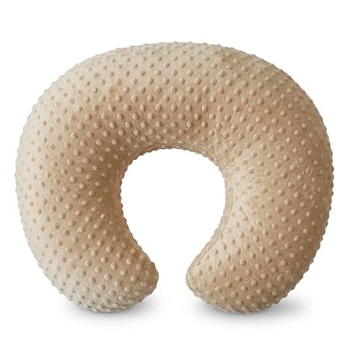 Nursing Pillow, Breastfeeding Pillows with Removable Cover for Mom with Breathable Filling, Ergonomic Baby Feeding Essentials for Bottle and Breastfeeding (Brown)
