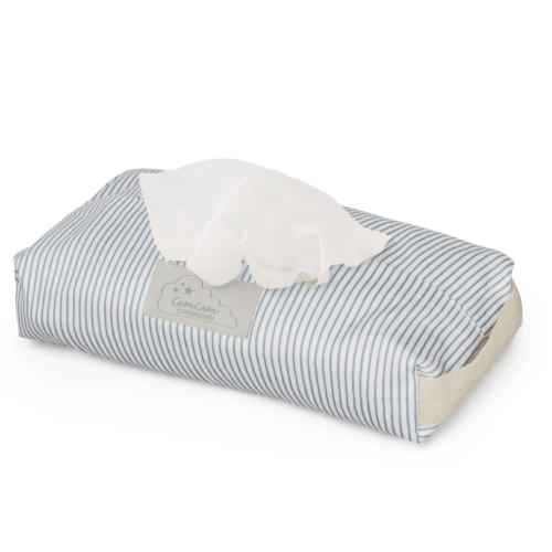 Wet Wipe Cover - GOTS Classic Stripes Blue