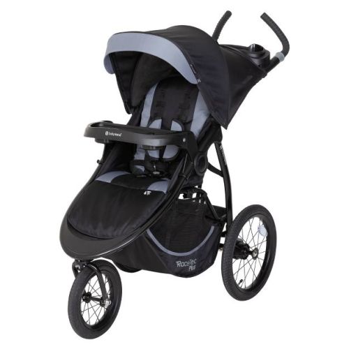 Baby Trend Expedition Race Tec Plus Jogger Stroller - Ultra Gray: Metal Frame, Rubber Tires, Full-Size, 50 lbs Capacity