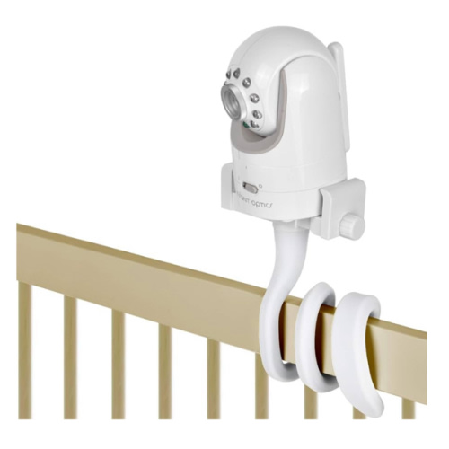 Baby Monitor Mount Camera Shelf Compatible with Infant Optics DXR 8 & DXR-8 Pro and Most Other Baby Monitors,Universal Baby Camera Holder,Attaches to Crib Cot Shelves or Furniture (White)