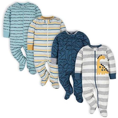 Gerber baby-boys 4 Pack Sleep 'N Play Footie