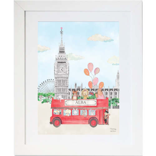 The animals and Big Ben for girls personalised