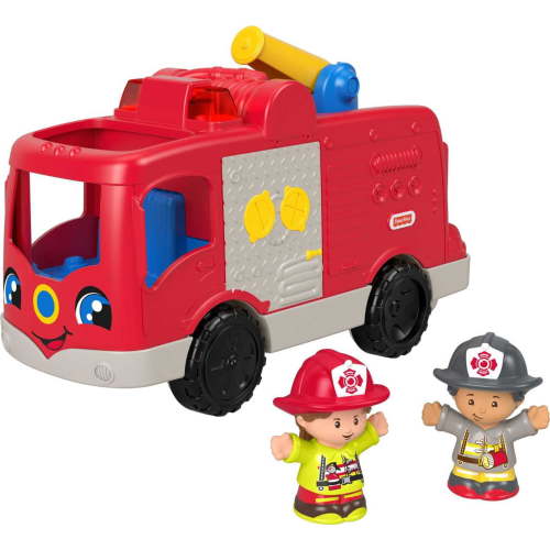 Fisher-Price Little People Fire Truck Toy with Lights and Sounds, 2 Figures, Toddler Toy