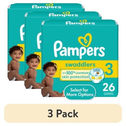 (3 pack) Pampers Swaddlers Diapers, Size 3, 26 Count (Select for More Options)
