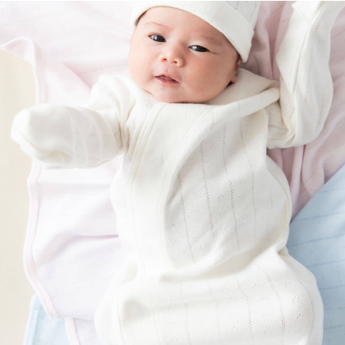 love lines tofu organic cotton pointelle magnetic cozy sleeper gown + – Magnetic Me