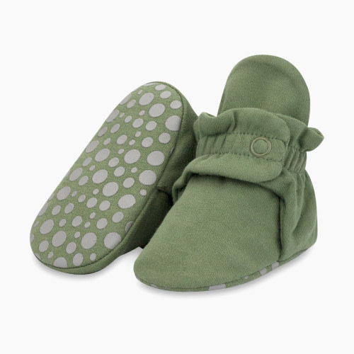 Zutano Solid Gripper Bootie - Olive, 6M