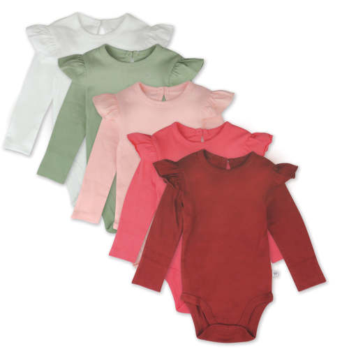 5-Pack Organic Cotton Long Sleeve Bodysuits | Honest Baby Clothing