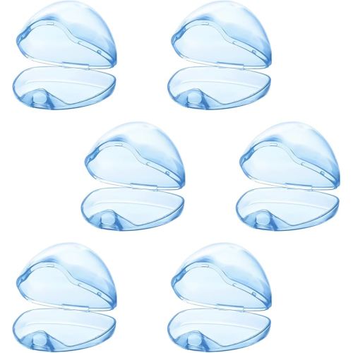 Accmor Pacifier Case, Pacifier Holder Case, Pacifier Container for Travel, BPA Free,Transparent Blue, 6 Pack