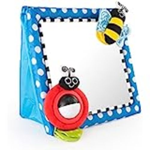 Amazon.com: Baby Einstein Flip For Art High Contrast Floor Activity Mirror with Take Along Cards, Tummy Time Play, Newborn+ : Everything Else