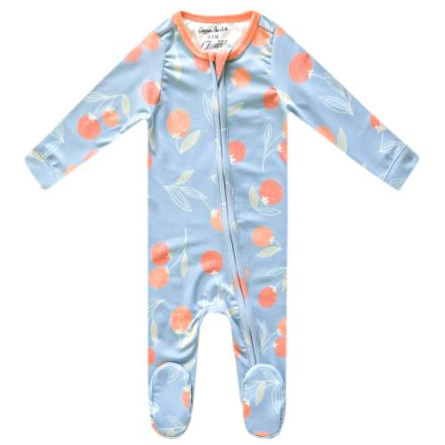Zip-Up Footie Pajama - Clementine - 0-3 M