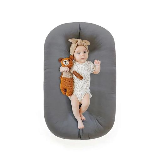 Baby Lounger - Baby Lounger for Newborn, Breathable & Soft Baby Nest Cover Co Sleeping for Baby 0-12 Months, Baby Essentials Gifts, Portable Infant Lounger, Baby Snuggle Lounger Me(Grey)