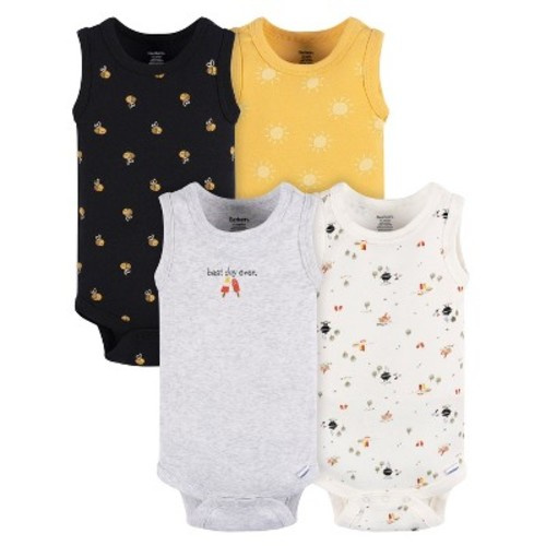 Gerber Baby Boys' Onesies Bodysuits - 4-Pack, Color: Backyard bbq, Size: 3-6 months