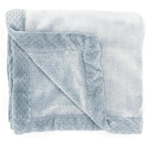 aden + anais Plush Blanket - Soft Minky Baby Blanket for Infants, Toddlers, Kids, for Crib, Stroller, Travel, Sea Blue