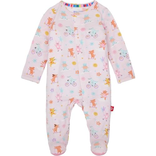 Magnetic Me Girls Modal Magnetic Baby Footie Pajamas | Silky Soft Modal Fabric | Baby Sleepers Available Sizes PRE - 24M