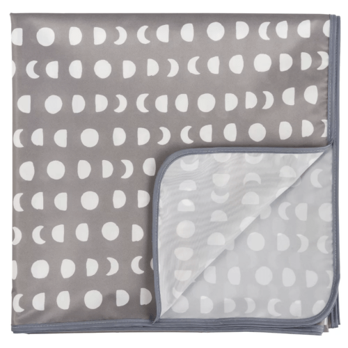 Tiny Twinkle Mess-Proof Splat Mats for Under High Chairs or Table Cover for Art Projects for Baby and Toddler (51" x 51", Luna)