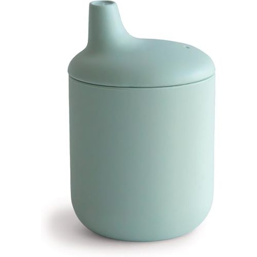 mushie 100% Silicone Baby Sippy Cup | 6 Months+ (Cambridge Blue)