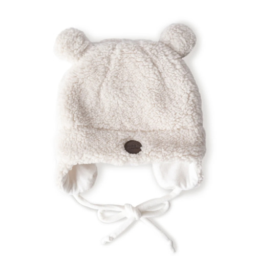 Sherpa Teddy Bear Hat For Baby (0-18m)