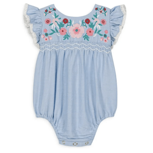 Nusha Organic Cotton romper | Light blue