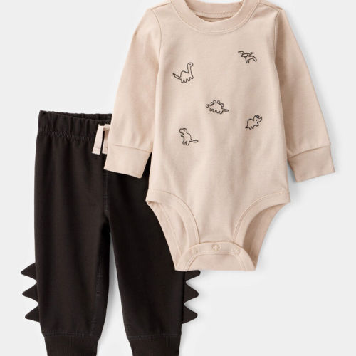Multi Baby Boy 2-Piece Dinosaur Long-Sleeve Bodysuit Pant Set | Carter’s Oshkosh Canada