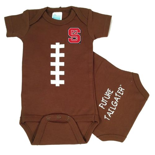 North Carolina NC State Wolfpack Baby Football Onesie Bodysuit