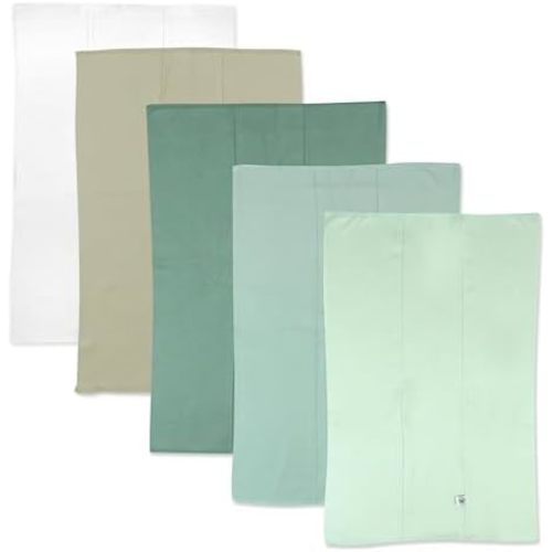 Tri-fold Knit Burp Cloths Soft Absorbent 100% Organic Cotton for Baby Boys, Girls