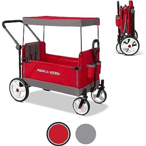 Radio Flyer Convertible Stroll 'N Wagon, Red