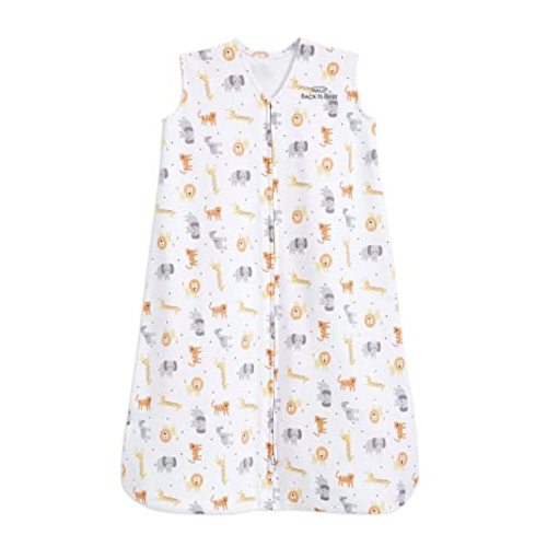 HALO SleepSack, 100% Cotton Wearable Blanket, Swaddle Transition Sleeping Bag, TOG 0.5, Jungle Cotton, Medium, 6-12 Months