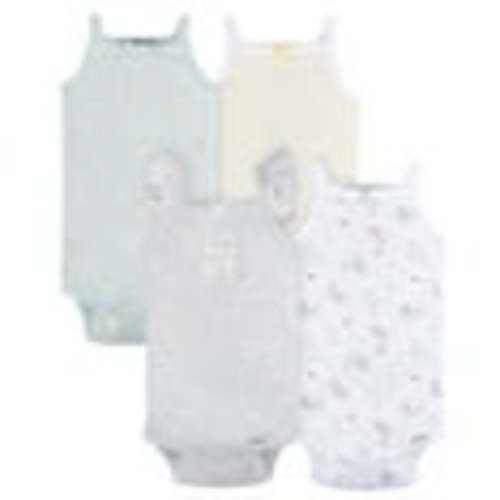 Gerber Baby Girl Sleeveless Bodysuits, 4-Pack, Sizes Newborn - 24 Months
