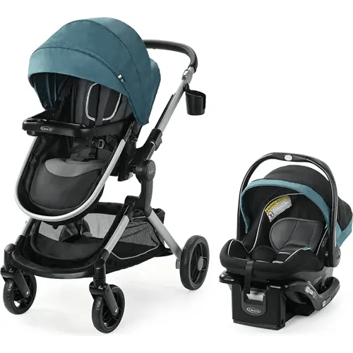 Graco Modes Nest Travel System, Includes Baby Stroller with Height Adjustable Reversible Seat, Pram Mode, Lightweight Aluminum Frame and SnugRide 35 Lite Elite Infant Car Seat, Bayfield