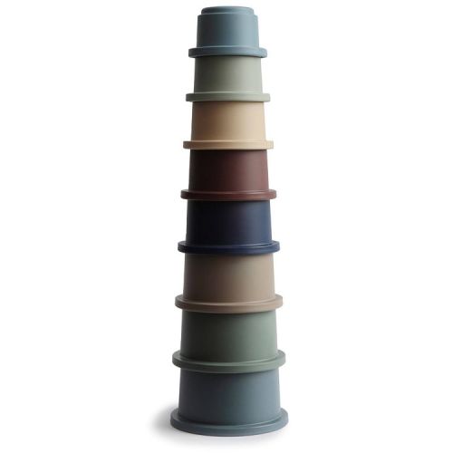 Mushie Bath Toys Stacking Cups - Forest
