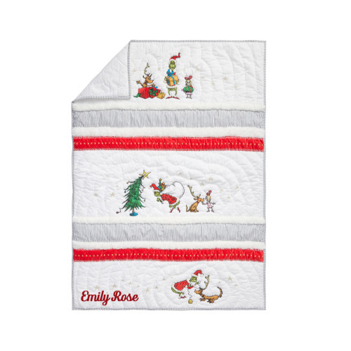 Dr. Seuss's The Grinch™ Baby Quilt | Pottery Barn Kids