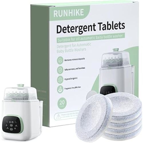 40PCS Baby Bottle Washer Tablets Compatible with Momcozy,Baby Safe Superior Strong Cleaning Bottle Washer Tablets Compatible with Momcozy