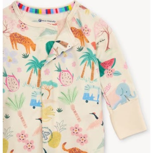 Wanderlust Travel Print Magnetic Convertible Romper