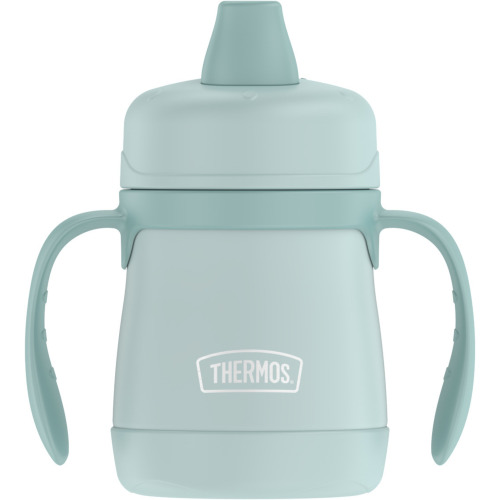 Thermos Baby Vacuum Insulated Stainless Steel Sippy Cup w/ Handles, 7oz, Mint
