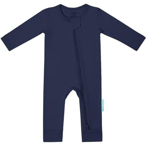 Baby Long Sleeve Romper Jumpsuit, Premium Soft Rayon One Piece Pajamas Boy Girl 2-Way Zipper Coverall Sleeper