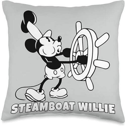 Steamboat Willie Throw Pillow