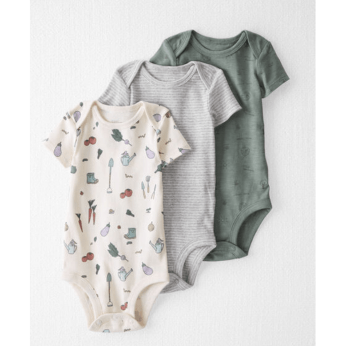 Baby 3-Pack Organic Cotton Rib Bodysuits