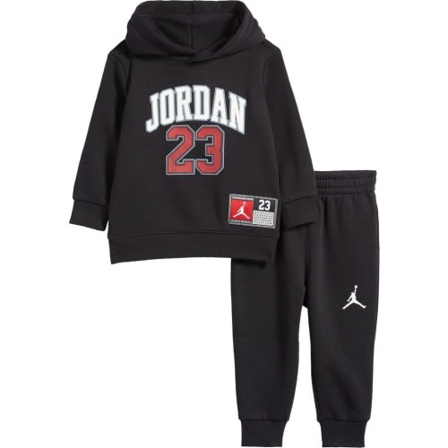 Baby Jersey Graphic Hoodie & Joggers Set, 12M, Black