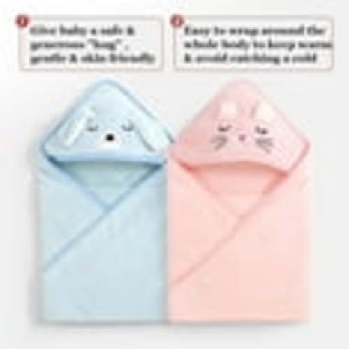 Baby Hooded Towel, 4-Packs Baby Essentials Baby Towels for Boys Girls,31.5x31.5 inch Soft Ultra Absorbent Hooded Towel Set for Babies, Toddler, Infant Gifts