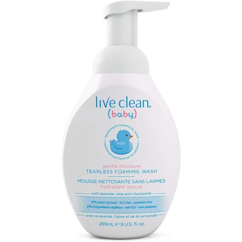 Live Clean Gentle Moisture Tearless Foaming Baby Wash, 265 mL